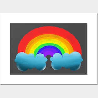 Rainbow in Clouds Posters and Art